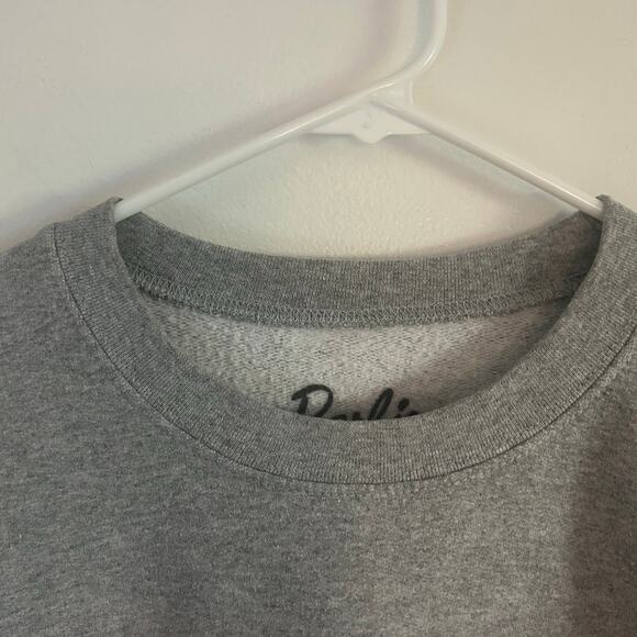 Barbie Women's Gray Logo Pullover Long Sleeve Cotton Blend Sweatshirt L Large - Picture 3 of 6